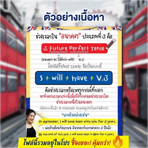 E-Book ชีตสรุป 12 Tense ฉบับรวบรัด โดยครูพี่แอน